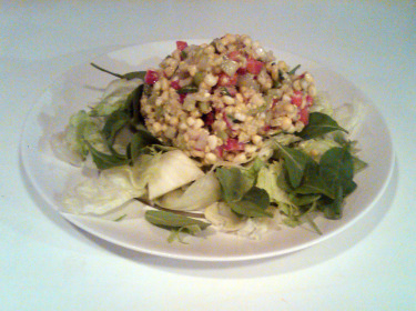 Raw corn salad